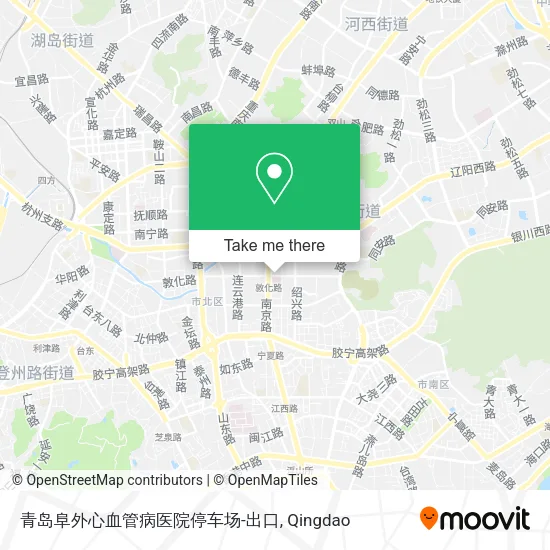 青岛阜外心血管病医院停车场-出口 map