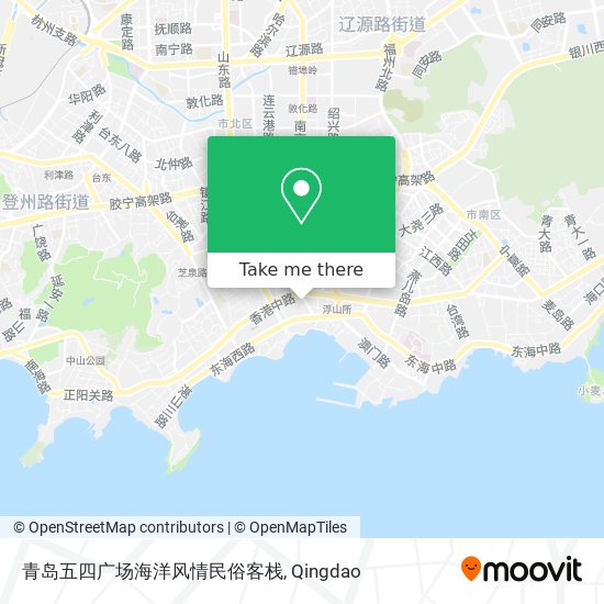青岛五四广场海洋风情民俗客栈 map