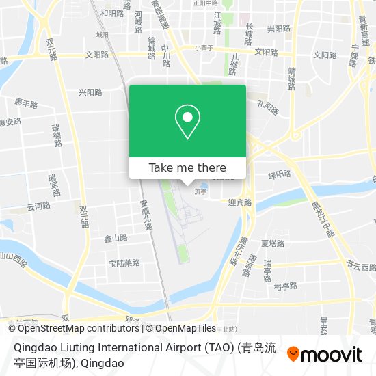 Qingdao Liuting International Airport (TAO) (青岛流亭国际机场) map