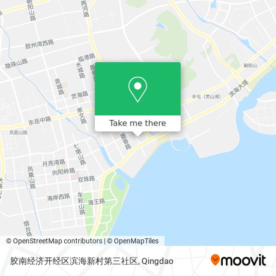胶南经济开经区滨海新村第三社区 map