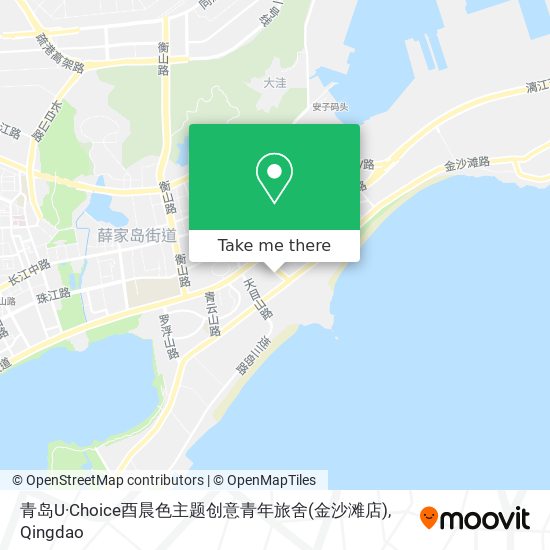 青岛U·Choice酉晨色主题创意青年旅舍(金沙滩店) map