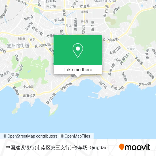 中国建设银行(市南区第三支行)-停车场 map