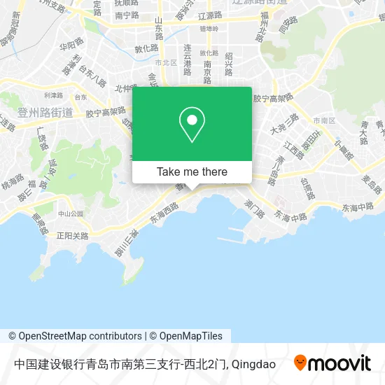 中国建设银行青岛市南第三支行-西北2门 map