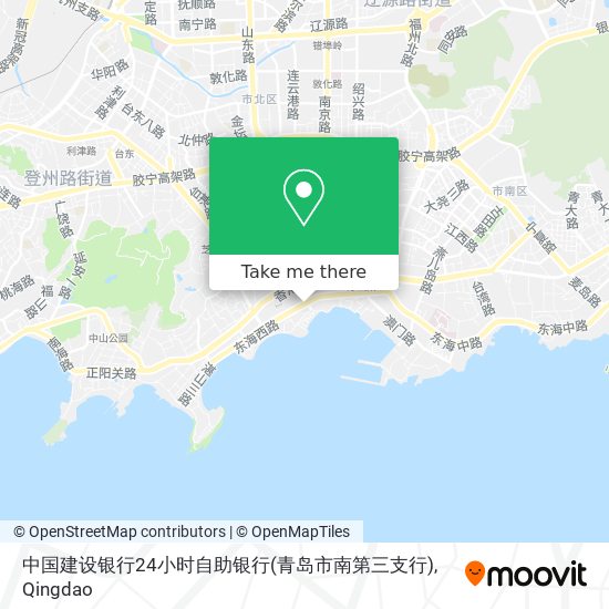 中国建设银行24小时自助银行(青岛市南第三支行) map
