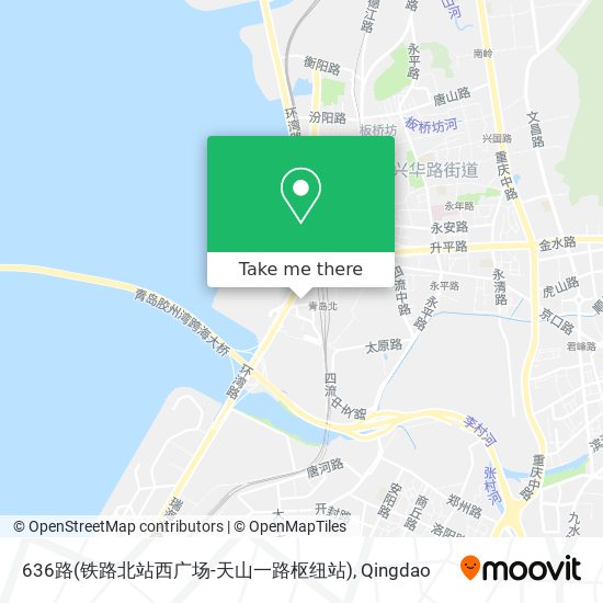 636路(铁路北站西广场-天山一路枢纽站) map