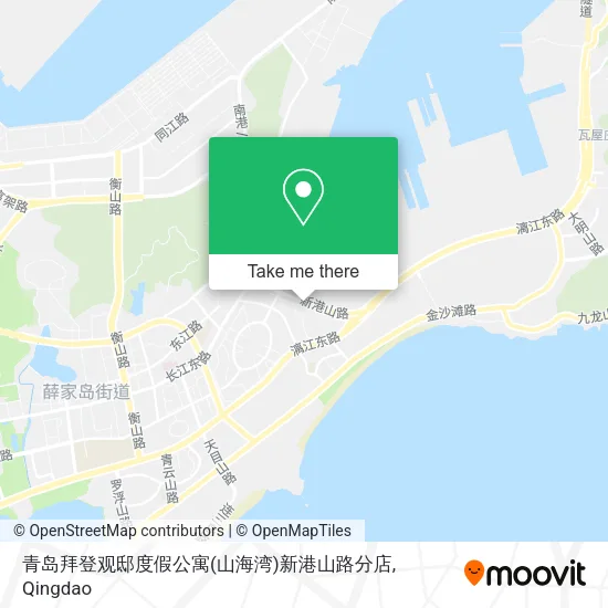 青岛拜登观邸度假公寓(山海湾)新港山路分店 map