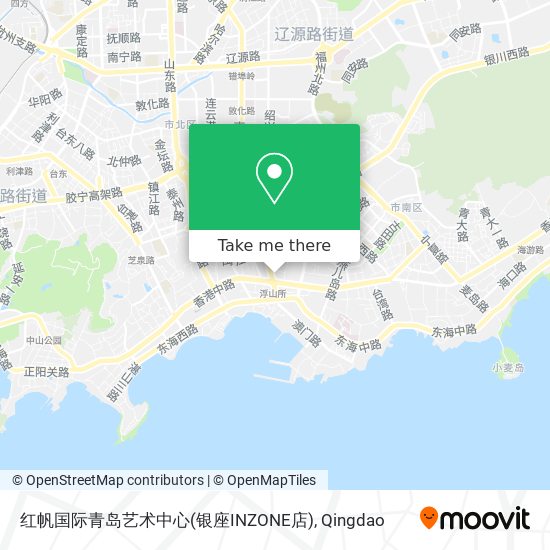 红帆国际青岛艺术中心(银座INZONE店) map