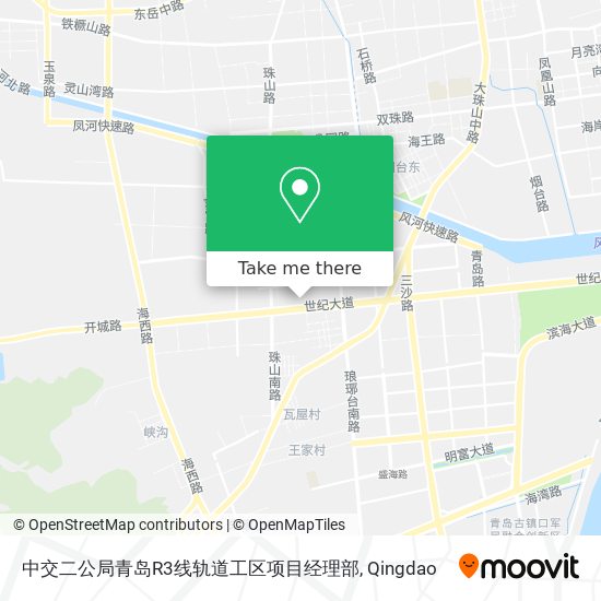 中交二公局青岛R3线轨道工区项目经理部 map