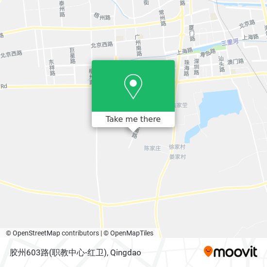 胶州603路(职教中心-红卫) map