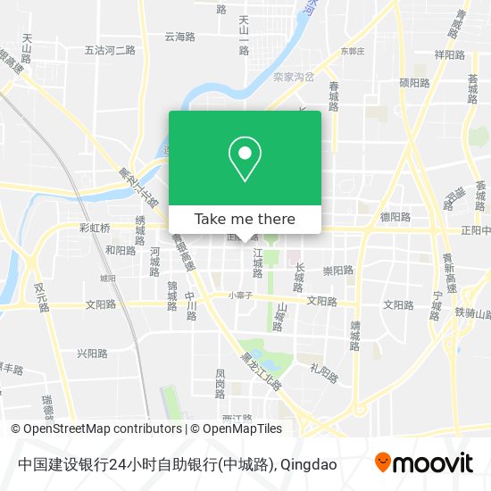 中国建设银行24小时自助银行(中城路) map