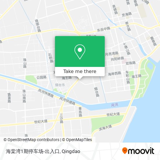 海棠湾1期停车场-出入口 map