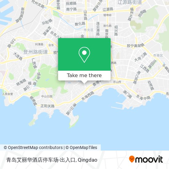 青岛艾丽华酒店停车场-出入口 map