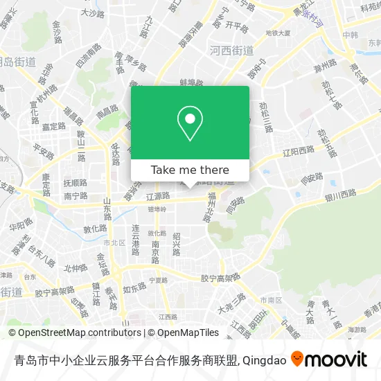 青岛市中小企业云服务平台合作服务商联盟 map