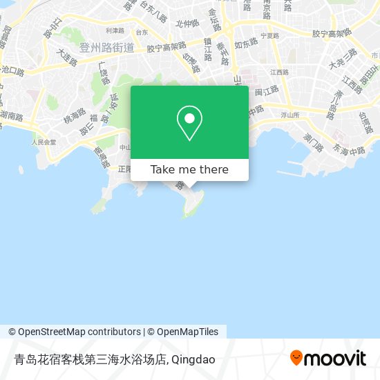 青岛花宿客栈第三海水浴场店 map