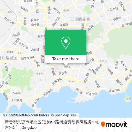 新贵都集贸市场北区(香港中路街道劳动保障服务中心东)-南门 map