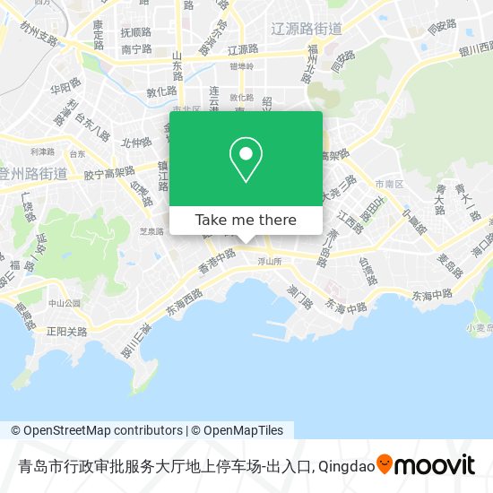 青岛市行政审批服务大厅地上停车场-出入口 map