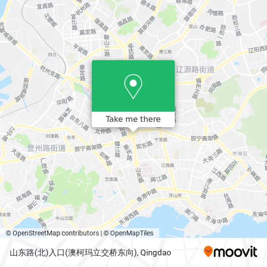 山东路(北)入口(澳柯玛立交桥东向) map