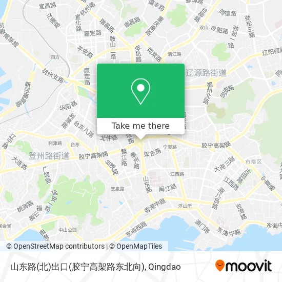 山东路(北)出口(胶宁高架路东北向) map