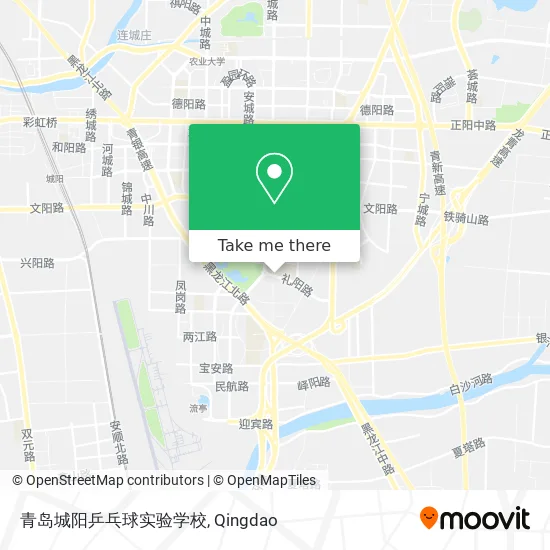 青岛城阳乒乓球实验学校 map