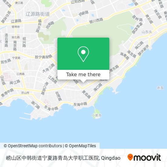 崂山区中韩街道宁夏路青岛大学职工医院 map