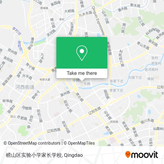 崂山区实验小学家长学校 map