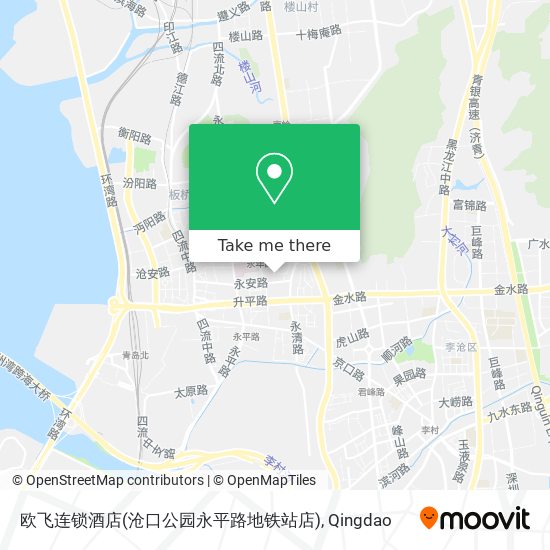 欧飞连锁酒店(沧口公园永平路地铁站店) map