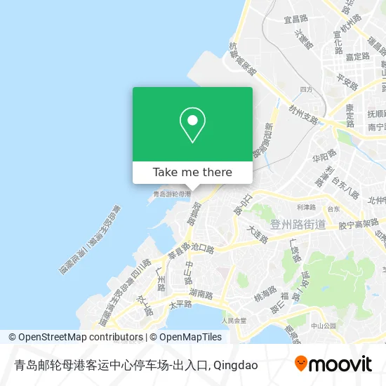 青岛邮轮母港客运中心停车场-出入口 map