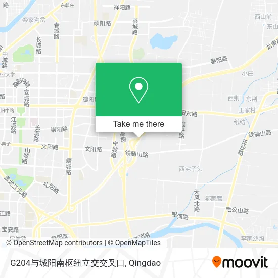 G204与城阳南枢纽立交交叉口 map