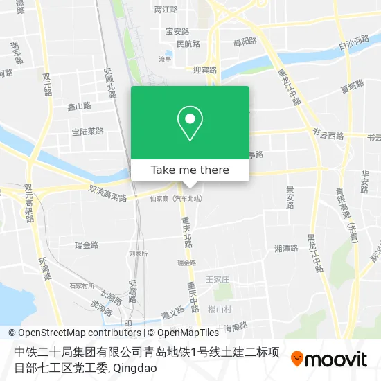 中铁二十局集团有限公司青岛地铁1号线土建二标项目部七工区党工委 map