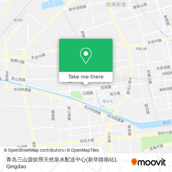 青岛三山源饮用天然泉水配送中心(新华路南站) map