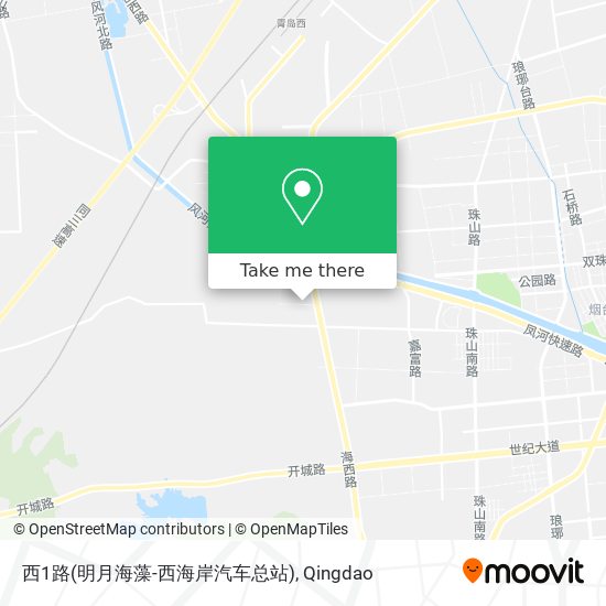 西1路(明月海藻-西海岸汽车总站) map