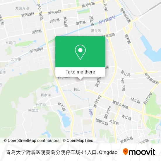 青岛大学附属医院黄岛分院停车场-出入口 map