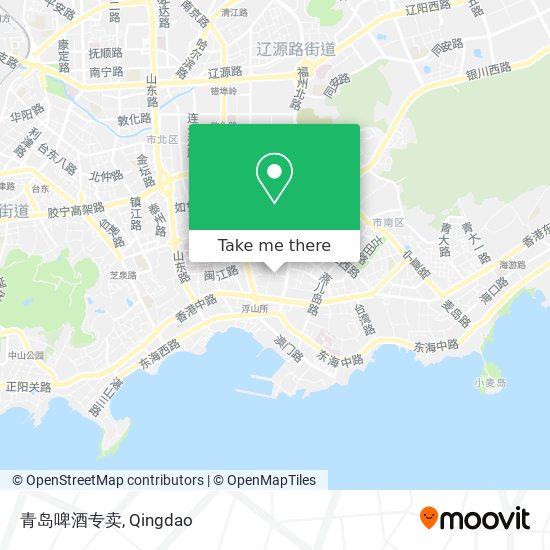 青岛啤酒专卖 map