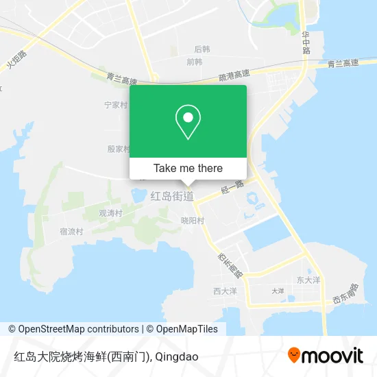 红岛大院烧烤海鲜(西南门) map