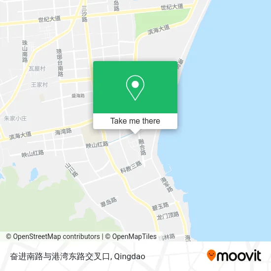 奋进南路与港湾东路交叉口 map