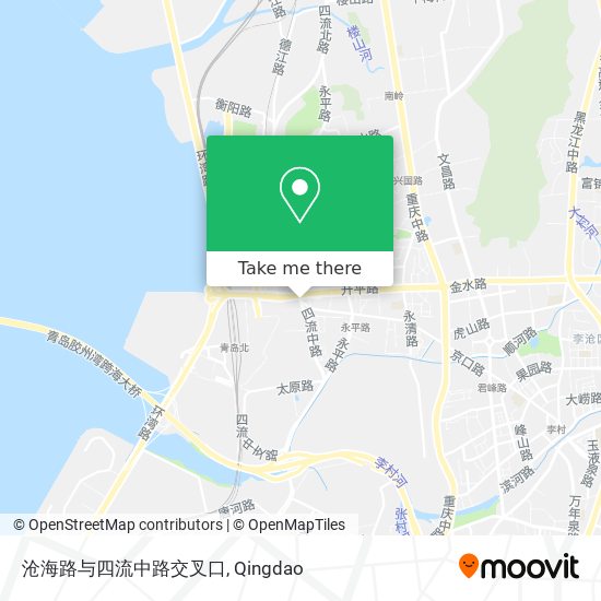 沧海路与四流中路交叉口 map