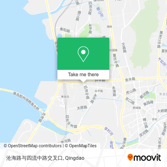 沧海路与四流中路交叉口 map