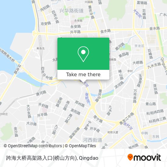 跨海大桥高架路入口(崂山方向) map