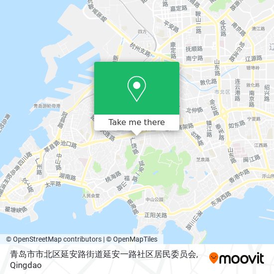 青岛市市北区延安路街道延安一路社区居民委员会 map