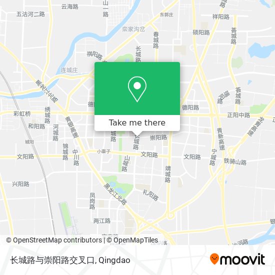 长城路与崇阳路交叉口 map