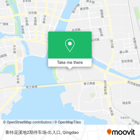 青特花溪地2期停车场-出入口 map