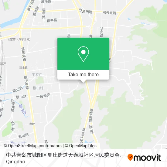 中共青岛市城阳区夏庄街道天泰城社区居民委员会 map