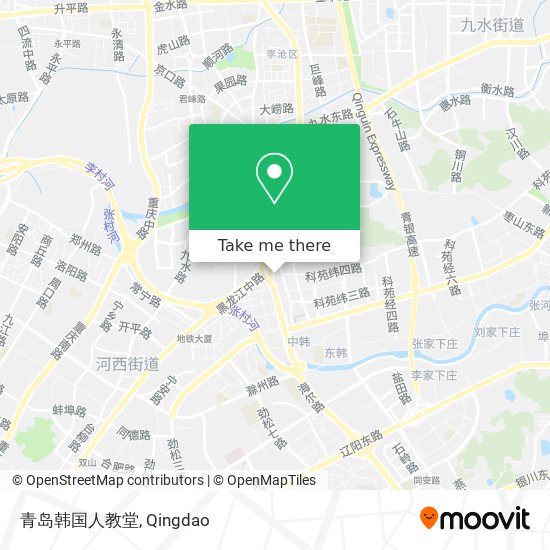青岛韩国人教堂 map