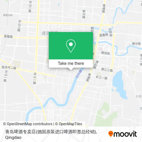 青岛啤酒专卖店(德国原装进口啤酒即墨总经销) map