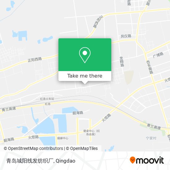 青岛城阳线发纺织厂 map