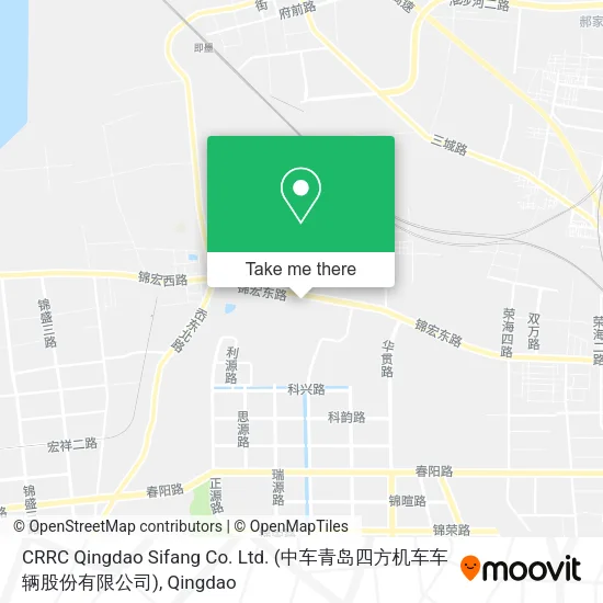 CRRC Qingdao Sifang Co. Ltd. (中车青岛四方机车车辆股份有限公司) map