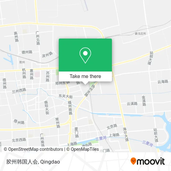 胶州韩国人会 map