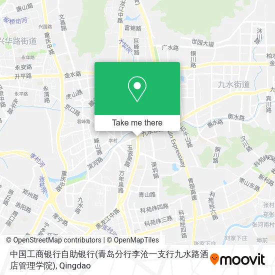 中国工商银行自助银行(青岛分行李沧一支行九水路酒店管理学院) map