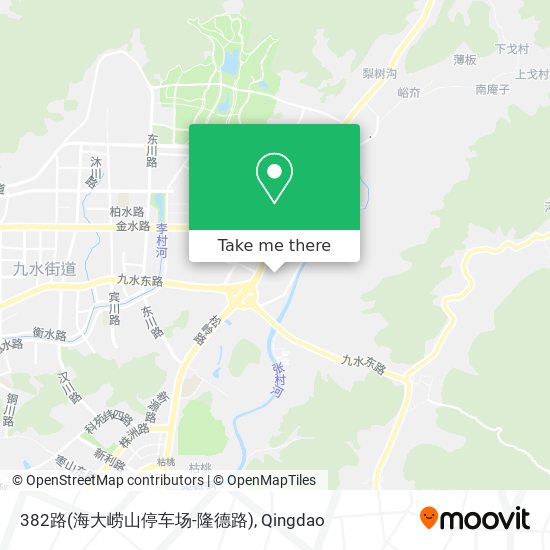 382路(海大崂山停车场-隆德路) map