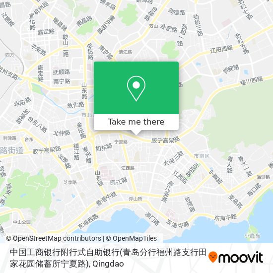 中国工商银行附行式自助银行(青岛分行福州路支行田家花园储蓄所宁夏路) map